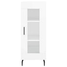 Klassiek dressoir van bewerkt hout met hoogglans wit afwerking - Dressoirs & buffetkasten