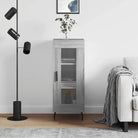 Klassiek dressoir van bewerkt hout met hoogglans wit afwerking - Grijs sonoma / 1 - Dressoirs & buffetkasten