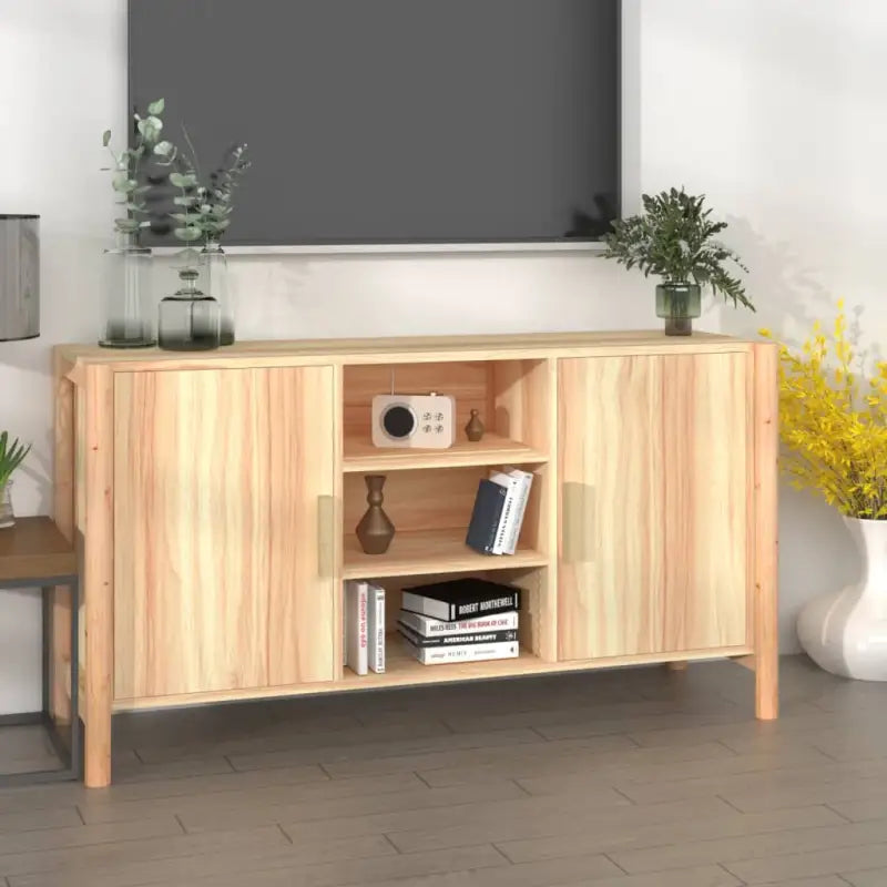 Klassiek dressoir van bewerkt hout met houten poot voor stijl en duurzaamheid - Bruin / 1 - Dressoirs & buffetkasten