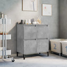 Klassiek dressoir van bewerkt hout met tijdloze uitstraling - Betongrijs / 1 - Dressoirs & buffetkasten