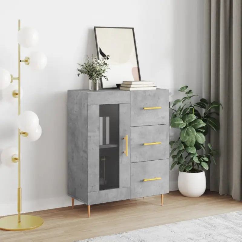 Klassiek Dressoir van Bewerkt Hout met Tijdloze Uitstraling - Betongrijs / 1 - Dressoirs & buffetkasten