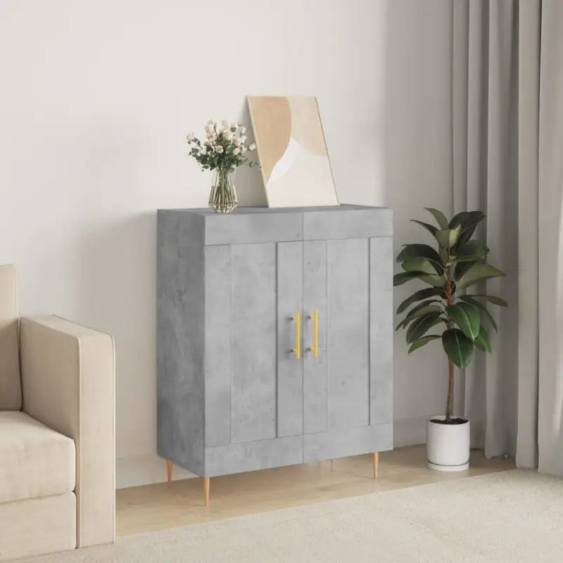 Klassiek dressoir van bewerkt hout met tijdloze uitstraling - Betongrijs / 1 - Dressoirs & buffetkasten