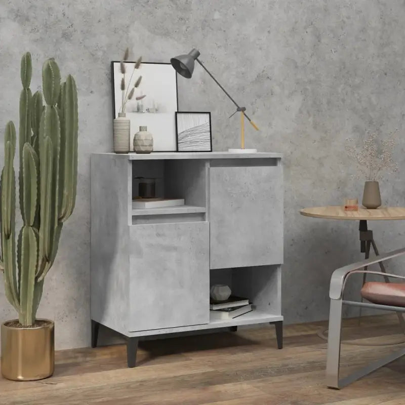 Klassiek dressoir van bewerkt hout met tijdloze uitstraling - Betongrijs / 1 - Dressoirs & buffetkasten