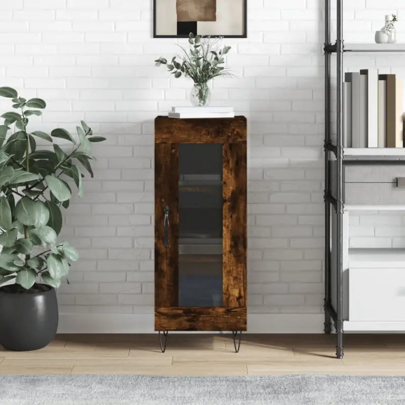 Klassiek dressoir van bewerkt hout met tijdloze uitstraling - Gerookt eiken / 1 - Dressoirs & buffetkasten