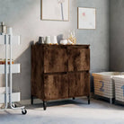 Klassiek dressoir van bewerkt hout met tijdloze uitstraling - Gerookt eiken / 1 - Dressoirs & buffetkasten