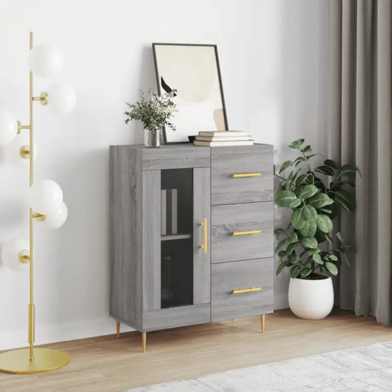 Klassiek Dressoir van Bewerkt Hout met Tijdloze Uitstraling - Grijs sonoma / 1 - Dressoirs & buffetkasten