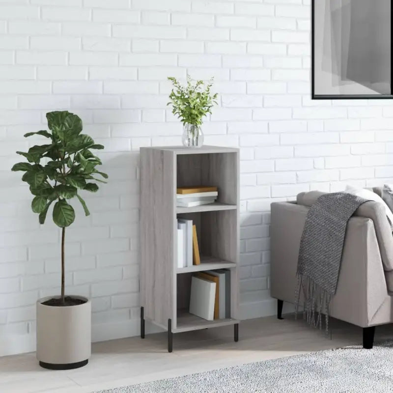 Klassiek dressoir van bewerkt hout met tijdloze uitstraling - Grijs sonoma / 1 - Dressoirs & buffetkasten