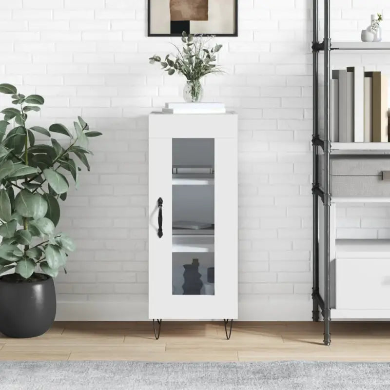 Klassiek dressoir van bewerkt hout met tijdloze uitstraling - Hoogglans wit / 1 - Dressoirs & buffetkasten