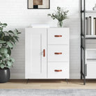 Klassiek dressoir van bewerkt hout met tijdloze uitstraling - Hoogglans wit / 1 - Dressoirs & buffetkasten