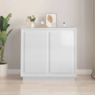 Klassiek dressoir van bewerkt hout met tijdloze uitstraling - Hoogglans wit / 1 - Dressoirs & buffetkasten