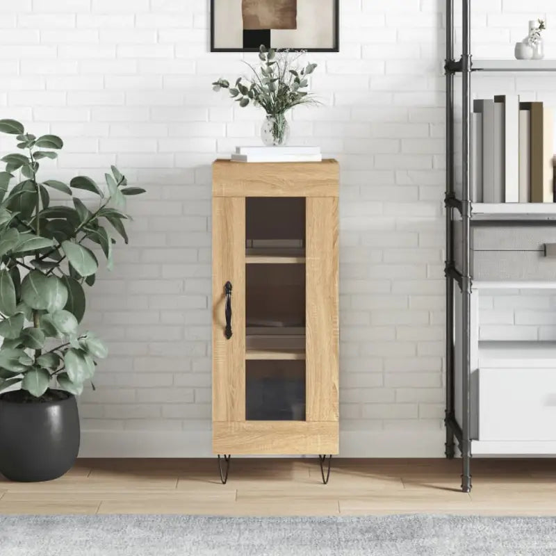 Klassiek dressoir van bewerkt hout met tijdloze uitstraling - Sonoma eiken / 1 - Dressoirs & buffetkasten