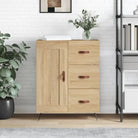 Klassiek dressoir van bewerkt hout met tijdloze uitstraling - Sonoma eiken / 1 - Dressoirs & buffetkasten