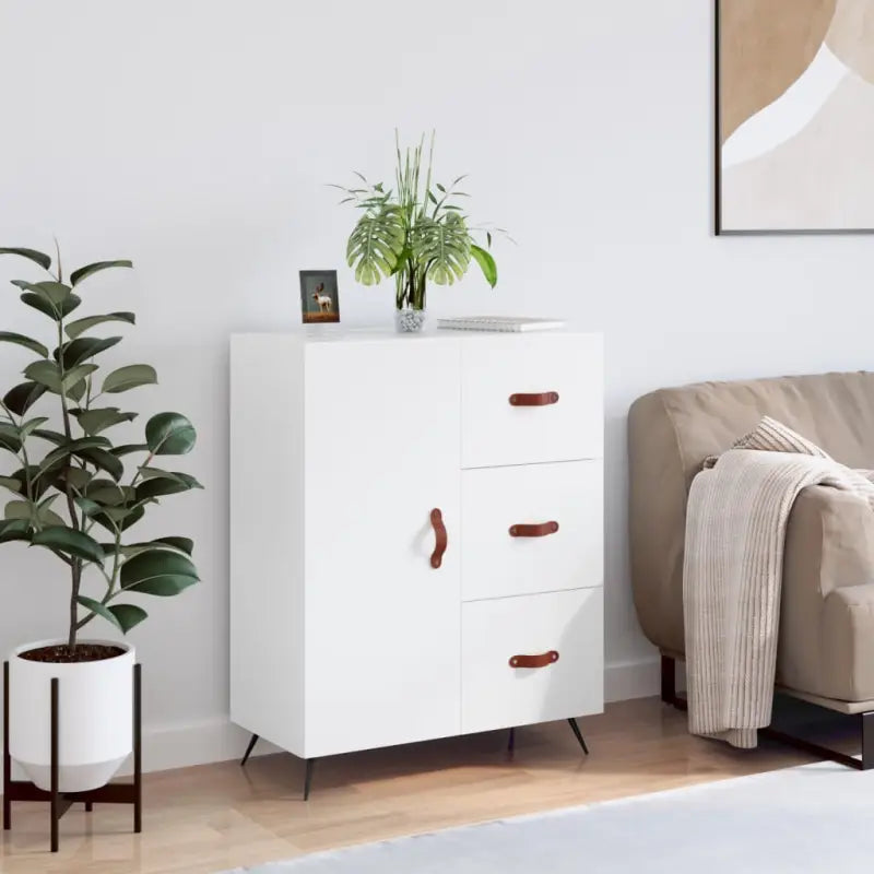 Klassiek dressoir van bewerkt hout met tijdloze uitstraling - Wit / 1 - Dressoirs & buffetkasten