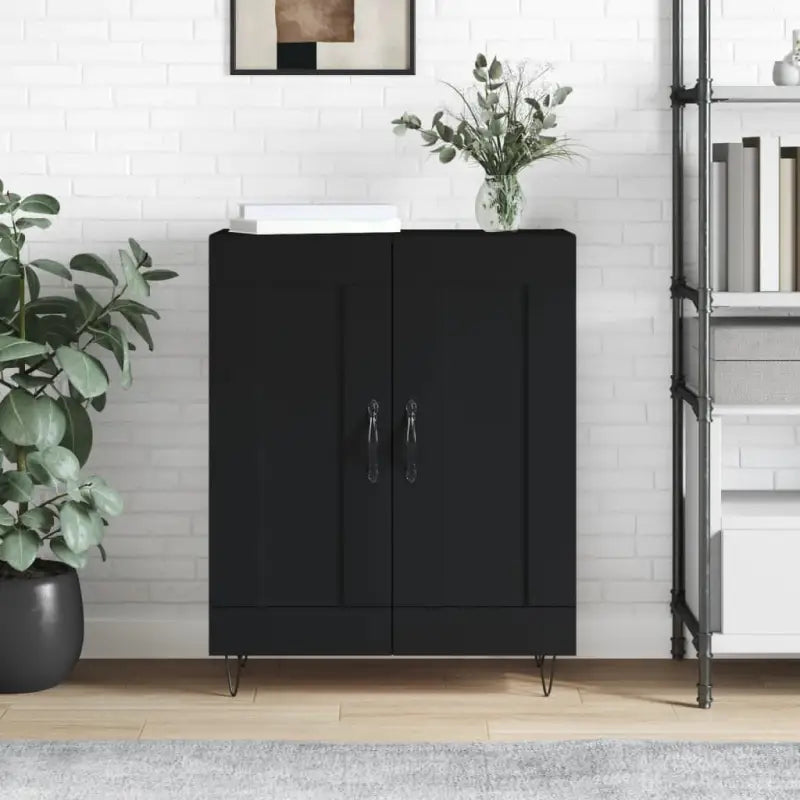 Klassiek dressoir van bewerkt hout met tijdloze uitstraling - Zwart / 1 - Dressoirs & buffetkasten