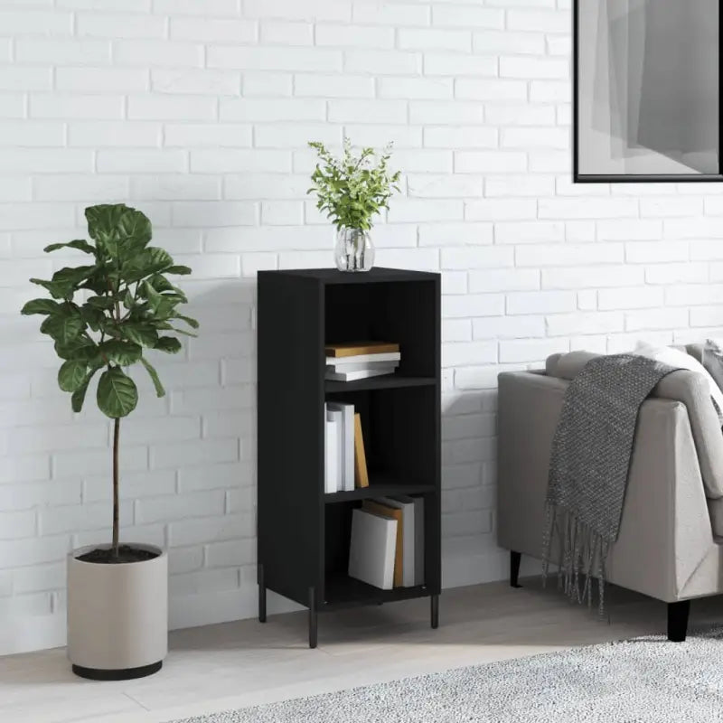 Klassiek dressoir van bewerkt hout met tijdloze uitstraling - Zwart / 1 - Dressoirs & buffetkasten