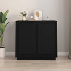 Klassiek dressoir van bewerkt hout met tijdloze uitstraling - Zwart / 1 - Dressoirs & buffetkasten