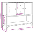 Klassiek dressoir van bewerkt hout met verstelbare poten - Dressoirs & buffetkasten
