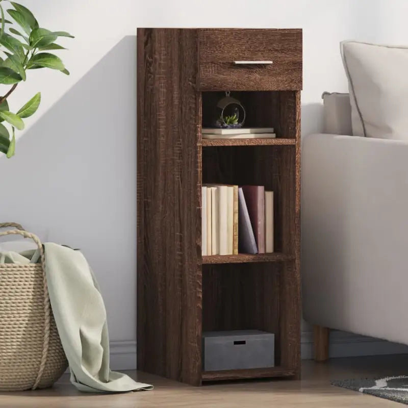 Klassiek dressoir van bewerkt hout voor een stoere uitstraling - bruin eikenkleur / 1 - Dressoirs & buffetkasten