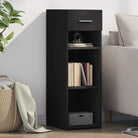 Klassiek dressoir van bewerkt hout voor een stoere uitstraling - Zwart / 1 - Dressoirs & buffetkasten