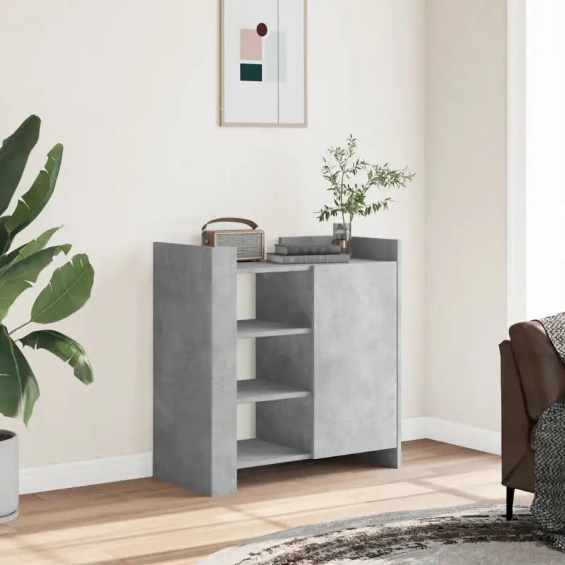 Klassiek dressoir van bewerkt hout voor huisdecoratie en praktische opberging - Betongrijs / 1 - Dressoirs &