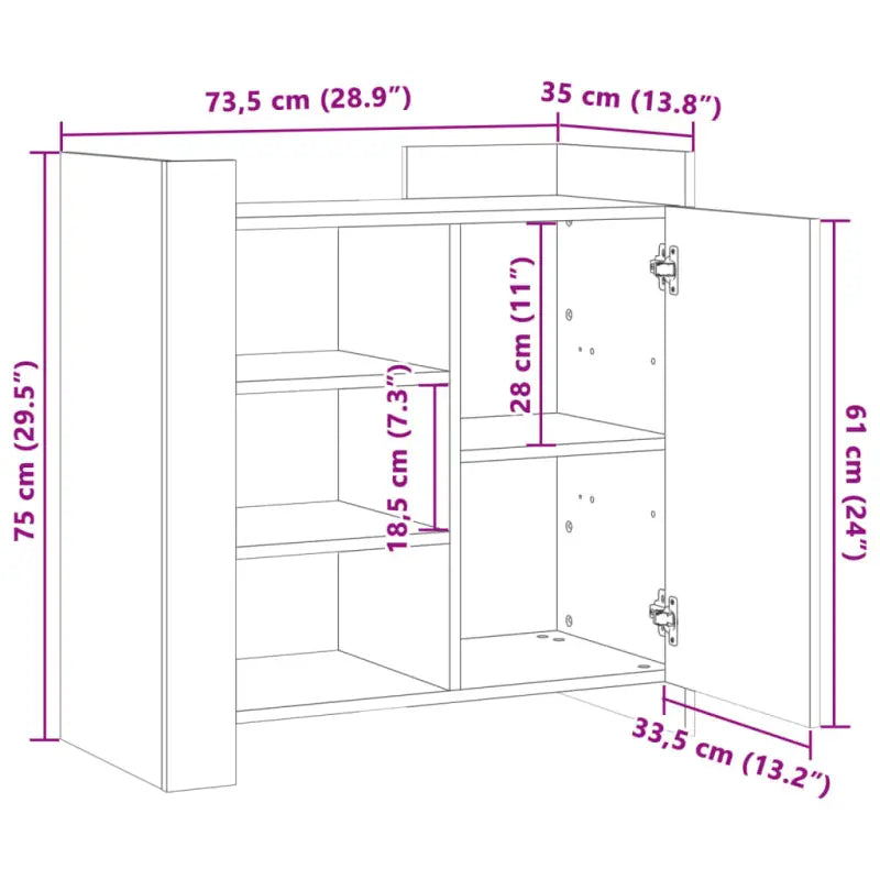 Klassiek dressoir van bewerkt hout voor huisdecoratie en praktische opberging - Dressoirs & buffetkasten