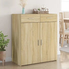 Klassiek dressoir van bewerkt hout voor praktische opbergruimte - Sonoma eiken / 1 - Dressoirs & buffetkasten