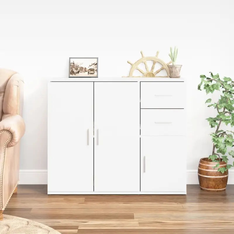 Klassiek dressoir van hoogwaardig bewerkt hout voor een tijdloze uitstraling - Wit / 1 - Dressoirs & buffetkasten