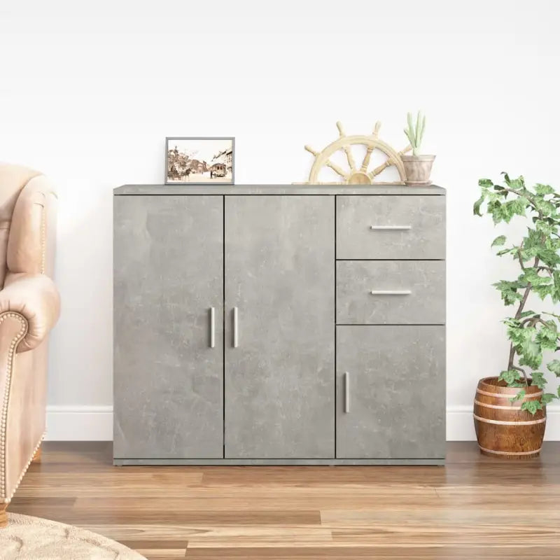 Klassiek dressoir van hoogwaardig bewerkt hout voor een tijdloze uitstraling - Betongrijs / 1 - Dressoirs & buffetkasten