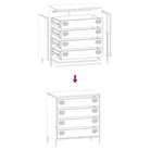Klassiek dressoir van koudgewalst staal voor huis en kantoor - Dressoirs & buffetkasten