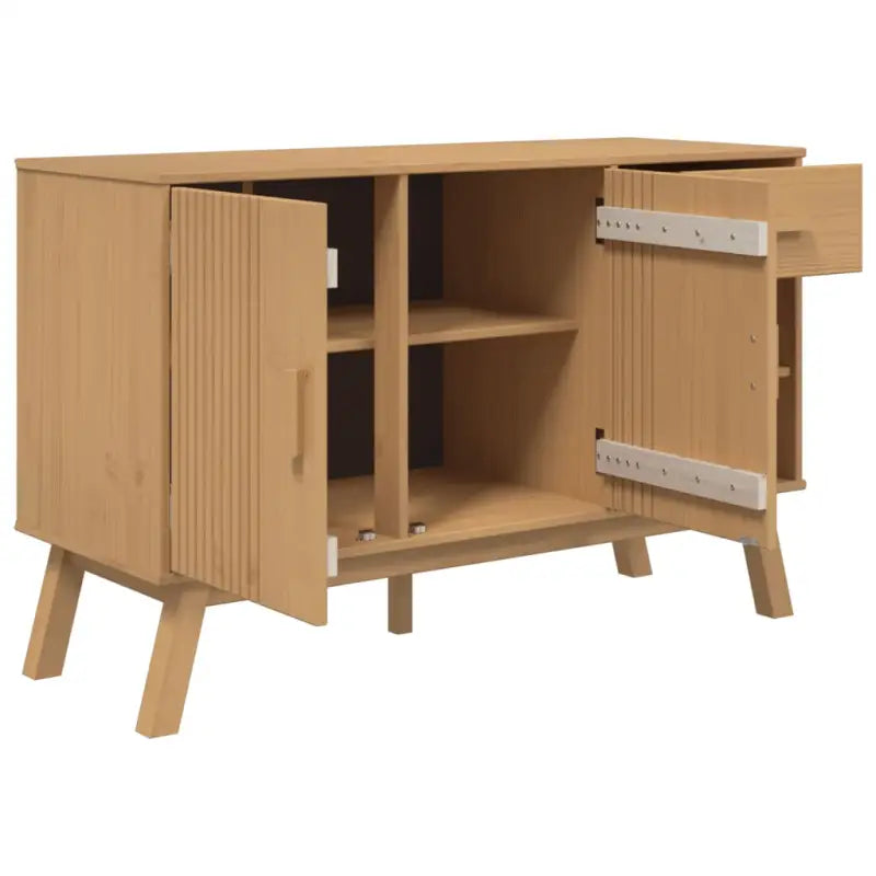 Klassiek dressoir van massief grenenhout met houten poten - Dressoirs & buffetkasten
