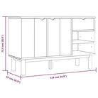 Klassiek dressoir van massief grenenhout met Scandinavisch design - Bruin / 1 - Dressoirs & buffetkasten