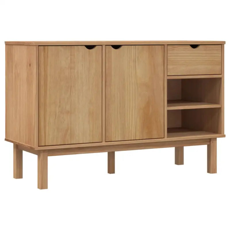 Klassiek dressoir van massief grenenhout met Scandinavisch design - Bruin / 1 - Dressoirs & buffetkasten