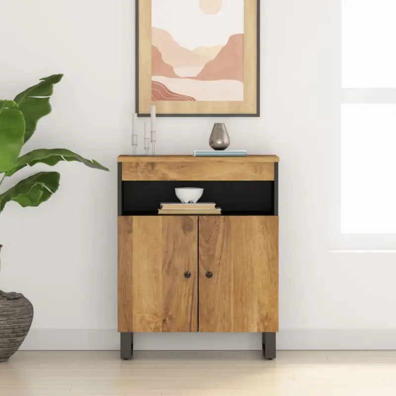 Klassiek dressoir van massief mangohout met ijzeren poten - Dressoirs & buffetkasten