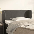 Klassiek fluweel hoofdbord met trendy ontwerp inclusief levering bevat - Donkergrijs / 83 x 23 x 78/88 cm / 1