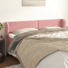 Klassiek fluweel hoofdbord met trendy ontwerp inclusief levering bevat - Roze / 163 x 23 x 78/88 cm / 1 - Hoofdborden