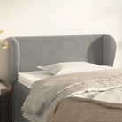 Klassiek fluweel hoofdbord met trendy ontwerp inclusief levering bevat - Lichtgrijs / 93 x 23 x 78/88 cm / 1