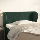 Klassiek fluweel hoofdbord met trendy ontwerp inclusief levering bevat - Donkergroen / 103 x 23 x 78/88 cm / 1