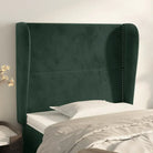 Klassiek fluweel hoofdbord met trendy ontwerp inclusief levering bevat - Donkergroen / 103 x 23 x 118/128 cm / 1