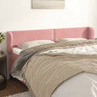 Klassiek fluweel hoofdbord met trendy ontwerp inclusief levering bevat - Roze / 203 x 23 x 78/88 cm / 1 - Hoofdborden