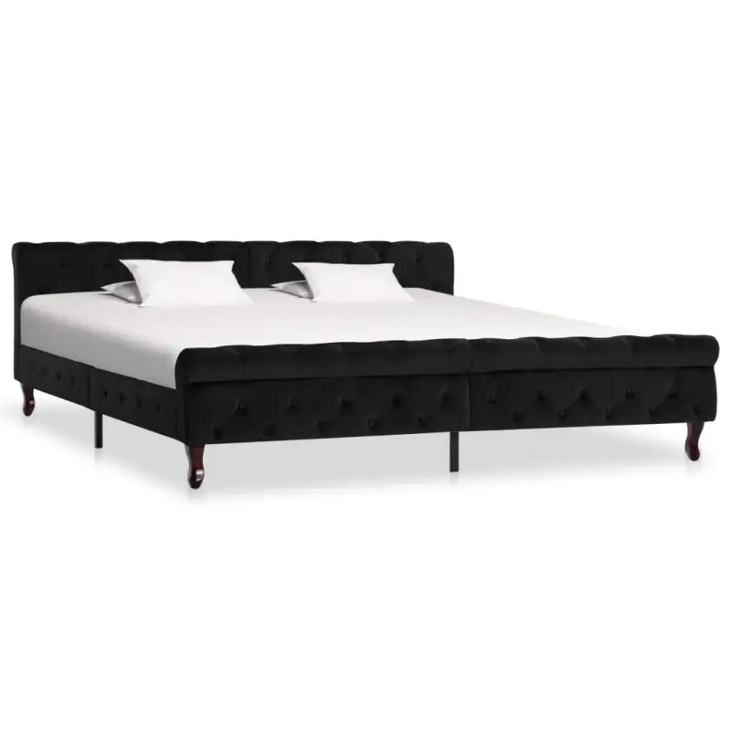 Klassiek gestoffeerd bedframe met elegante uitstraling - Zwart / 200 x 200 cm - Bedden & bedframes
