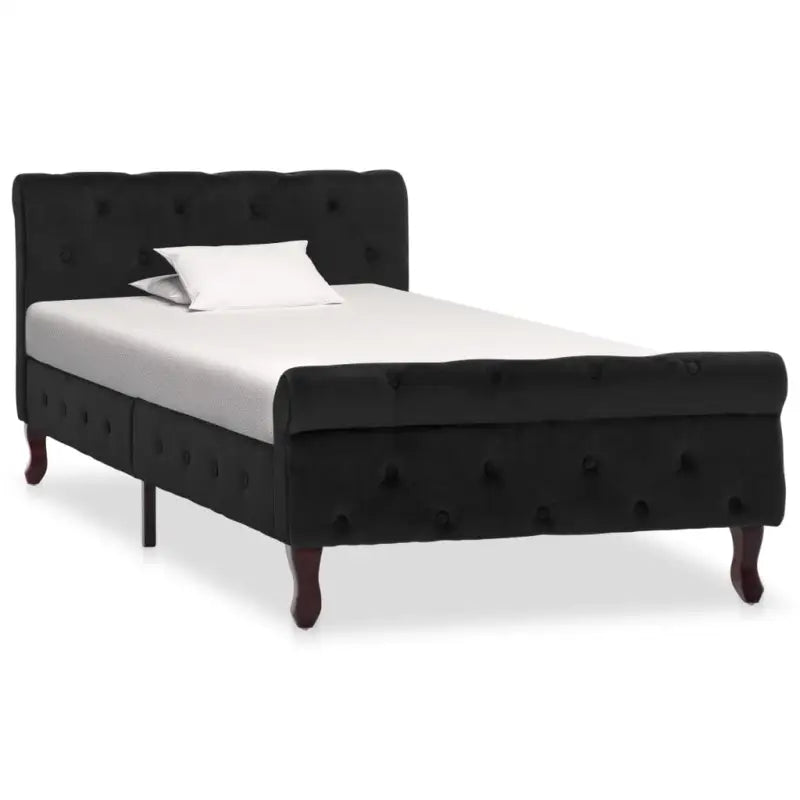Klassiek gestoffeerd bedframe met elegante uitstraling - Zwart / 90 x 200 cm - Bedden & bedframes
