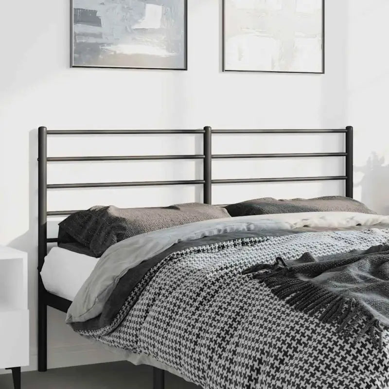 Klassiek hoofdbord met ronde buizen voor een moderne slaapkamer uitstraling - Zwart / 135 cm / 1 - Hoofdborden