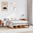 Klassiek houten bed met massief grenenhout voor een moderne slaapkamer - Wasbruin / 140 x 200 cm - Bedden & bedframes