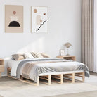 Klassiek houten bed met massief grenenhout voor een moderne slaapkamer - Naturel / 150 x 200 cm - Bedden & bedframes