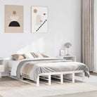 Klassiek houten bed met massief grenenhout voor een moderne slaapkamer - Wit / 140 x 190 cm - Bedden & bedframes