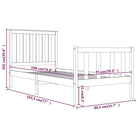 Klassiek houten bedframe van massief grenenhout met levering bevat - Bedden & bedframes