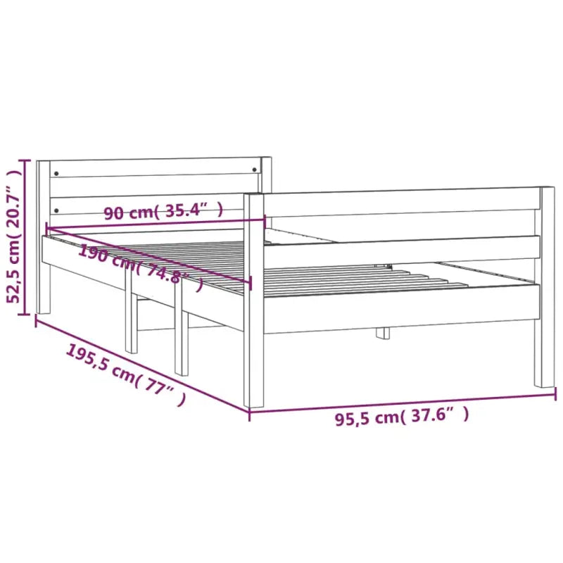 Klassiek houten bedframe van massief grenenhout voor een stijlvolle slaapkamer - Bedden & bedframes