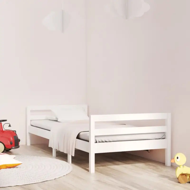 Klassiek houten bedframe van massief grenenhout voor een stijlvolle slaapkamer - Wit / 75 x 190 cm - Bedden & bedframes