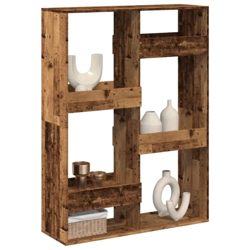 Klassiek kamerscherm van bewerkt hout voor modern interieur - Oud hout / 1 / 135 cm - Boekenkasten