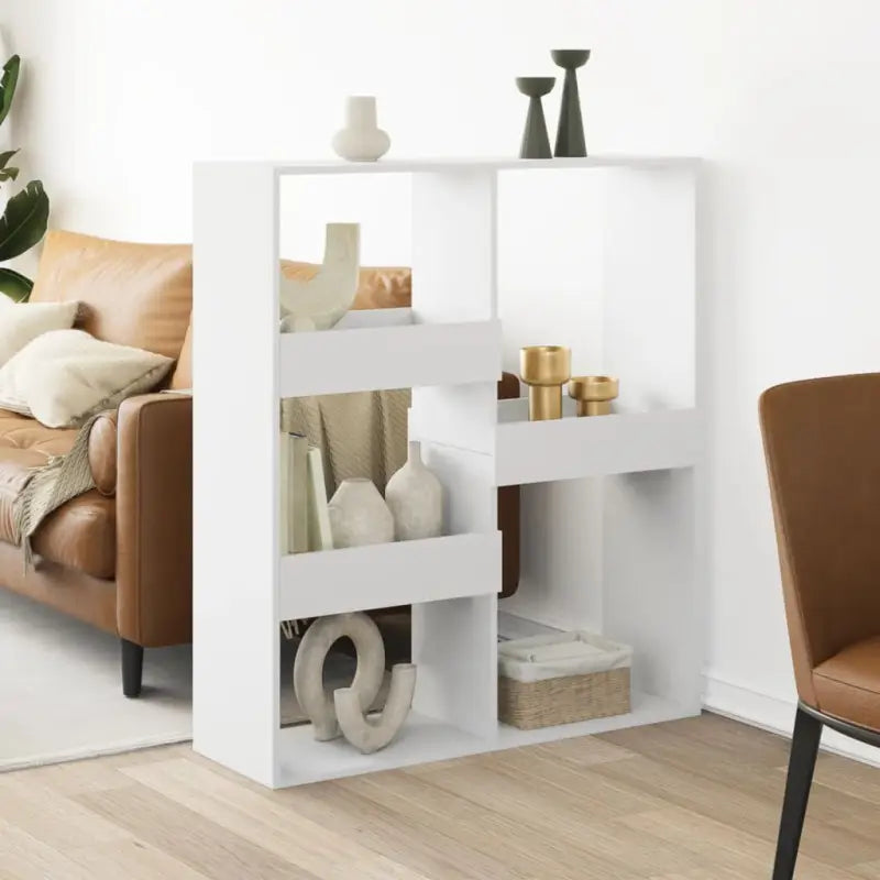 Klassiek kamerscherm van bewerkt hout voor modern interieur - Wit / 1 / 115 cm - Boekenkasten